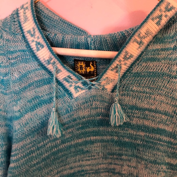 Blue Alpaca Wool Sweater - Picture 5 of 6